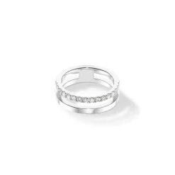 COEUR DE LION Coeur Essentials-Ring der ewigen Einheit Silber-Kristall