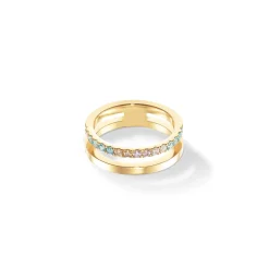 COEUR DE LION Coeur Essentials-Ring der ewigen Einheit Silber-Mehrfarbig Pastell