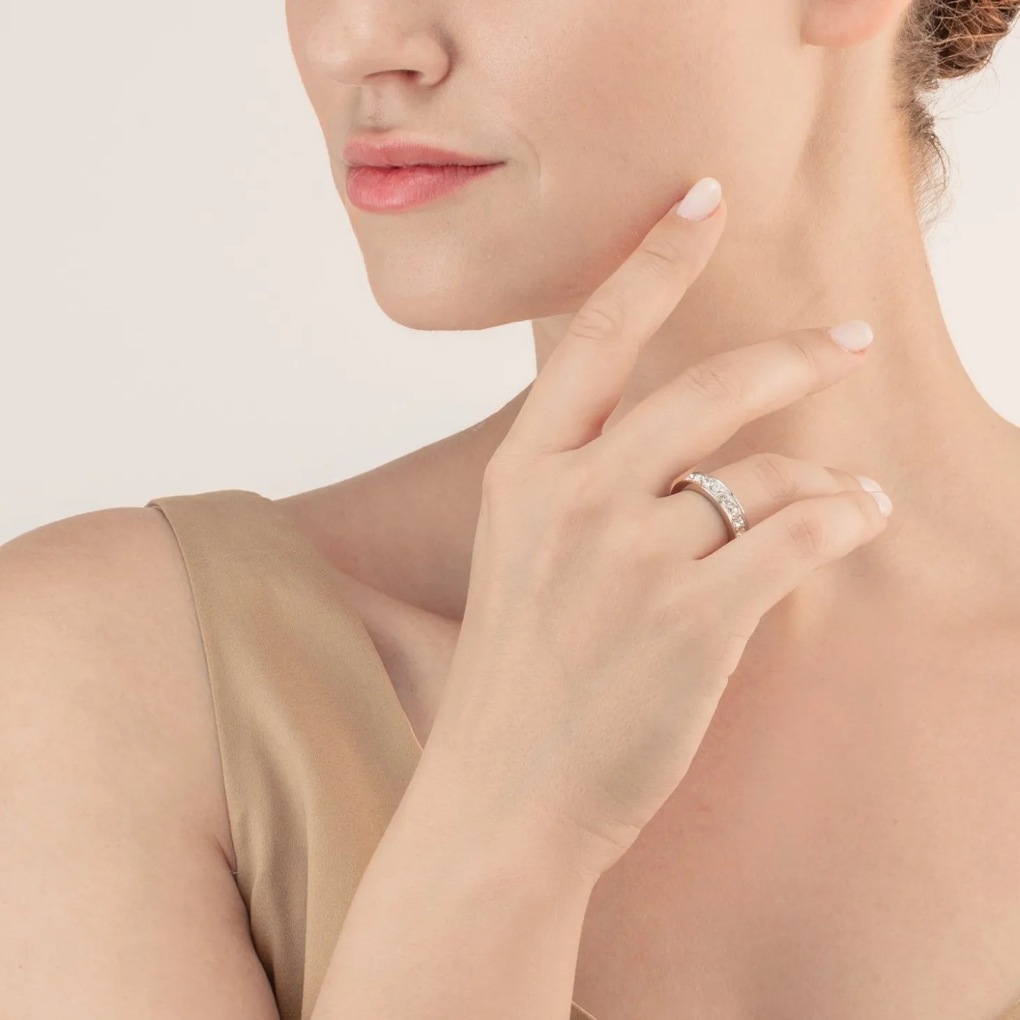 COEUR DE LION Mix&And&Match-Ringe-Ring Edelstahl & Kristalle Silberkristall