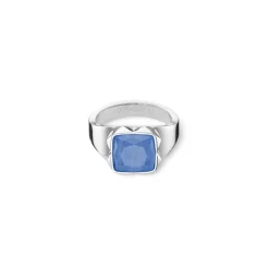 COEUR DE LION Aber-Ring Spikes Quadrat Aventurin Silber-Blau
