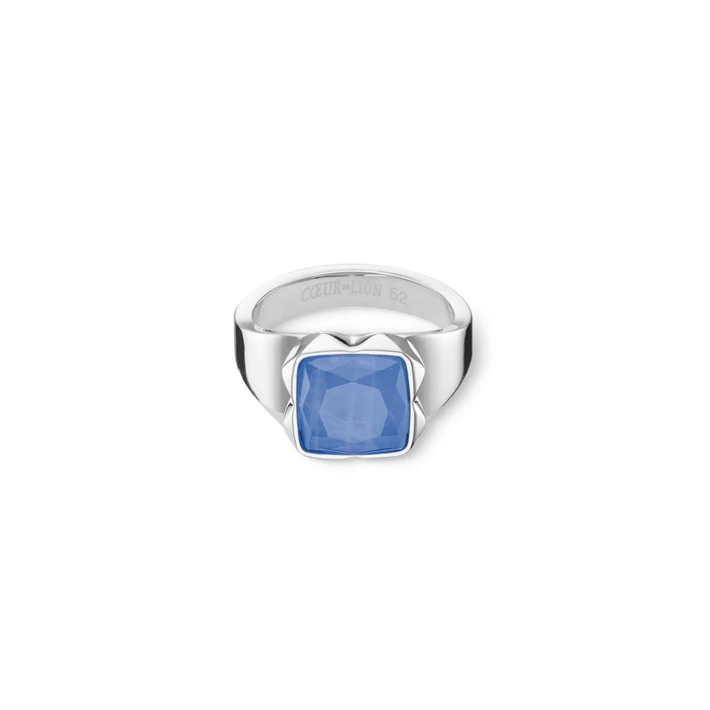 COEUR DE LION Coeur Essentials-Ring Spikes Quadrat Aventurin Silber-Blau
