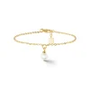COEUR DE LION Hochzeit-Solitär-Süßwasserperlen-Armband Gold
