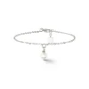COEUR DE LION Hochzeit-Solitär-Süßwasserperlen-Armband Silber