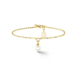 COEUR DE LION Perlenarmbänder-Solitär-Süßwasserperlen-Armband Gold