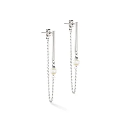 COEUR DE LION Hochzeit-Solitär-Süßwasserperlen-Ohrringe aus Silber