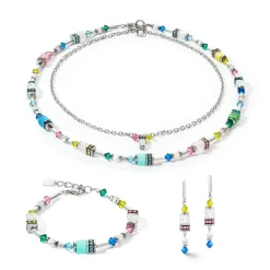 COEUR DE LION Multiwear-Halsketten-Sommertraum-Halskette, mehrfarbig, Pastellfarben
