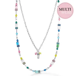 COEUR DE LION Multiwear-Halsketten-Sommertraum-Halskette, mehrfarbig, Pastellfarben