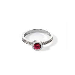 COEUR DE LION Coeur Essentials-Sparkling Dots Ring Silber Rot