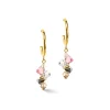 COEUR DE LION Kristallohrringe-Tanzende Kristalle Ohrringe Gold Hellrosa