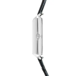 COEUR DE LION Uhren-Uhr Iconic Cube Spikes Silber Armband Leder Schwarz