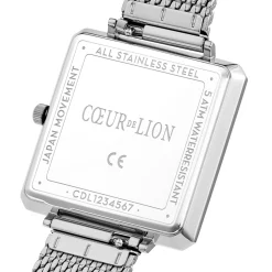 COEUR DE LION Uhren-Uhr Iconic Square Graphite Sunray Milanese Edelstahl