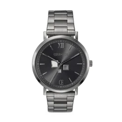COEUR DE LION Männer-Uhr Round Statement Unisex Anthrazit Sunray Edelstahl Light Gun Metal