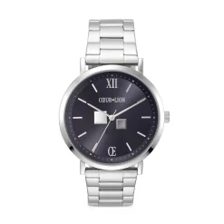 COEUR DE LION Uhren-Uhr Round Statement Unisex Sunray Midnight Blue Edelstahl Frosted Silver