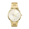 COEUR DE LION Uhren-Uhr Round Statement Unisex White Sunray Edelstahl Frosted Gold