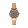 COEUR DE LION Uhren-Uhr Rund Mokka Matt Milanaise Edelstahl Roségold