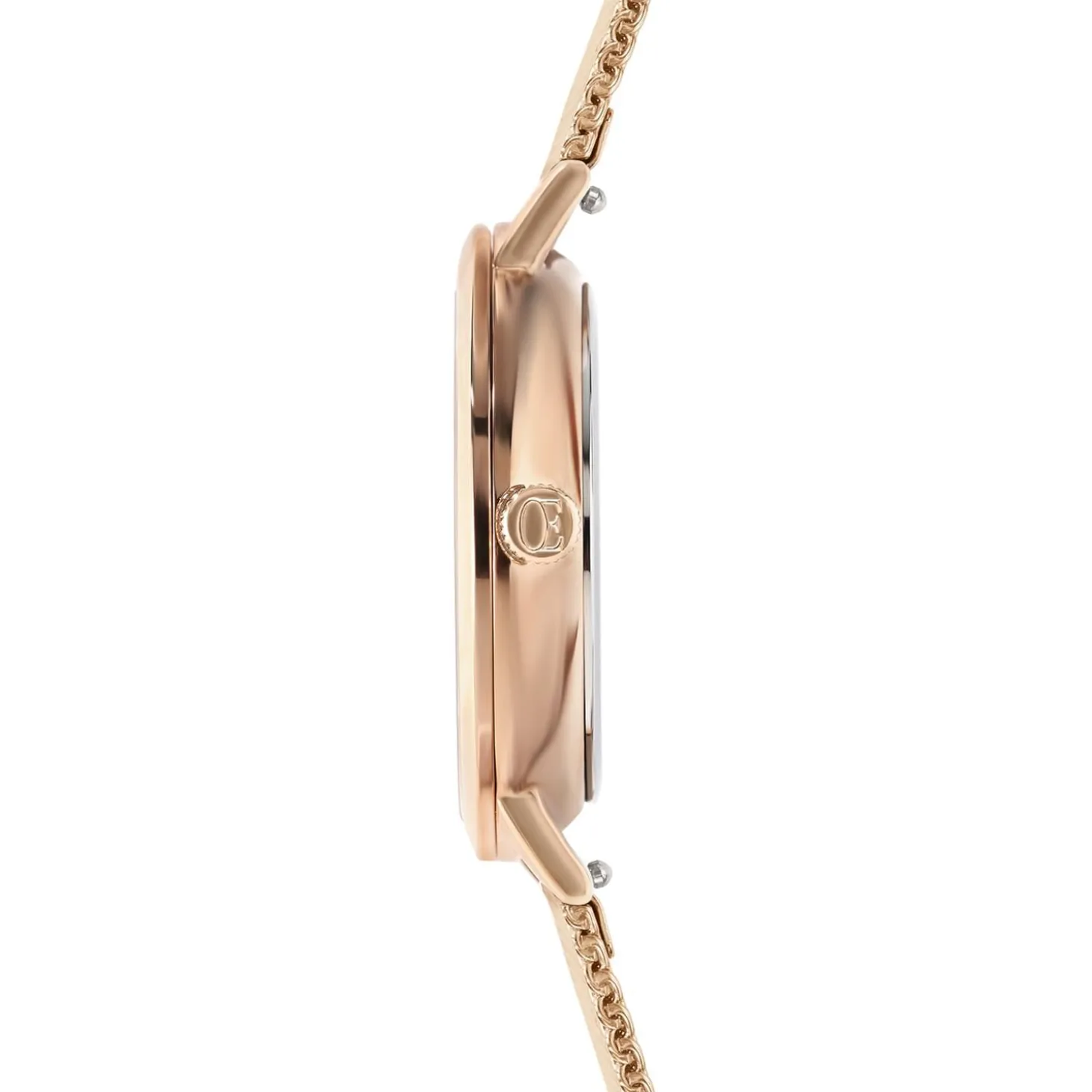 COEUR DE LION Uhren-Uhr Rund Mokka Matt Milanaise Edelstahl Roségold