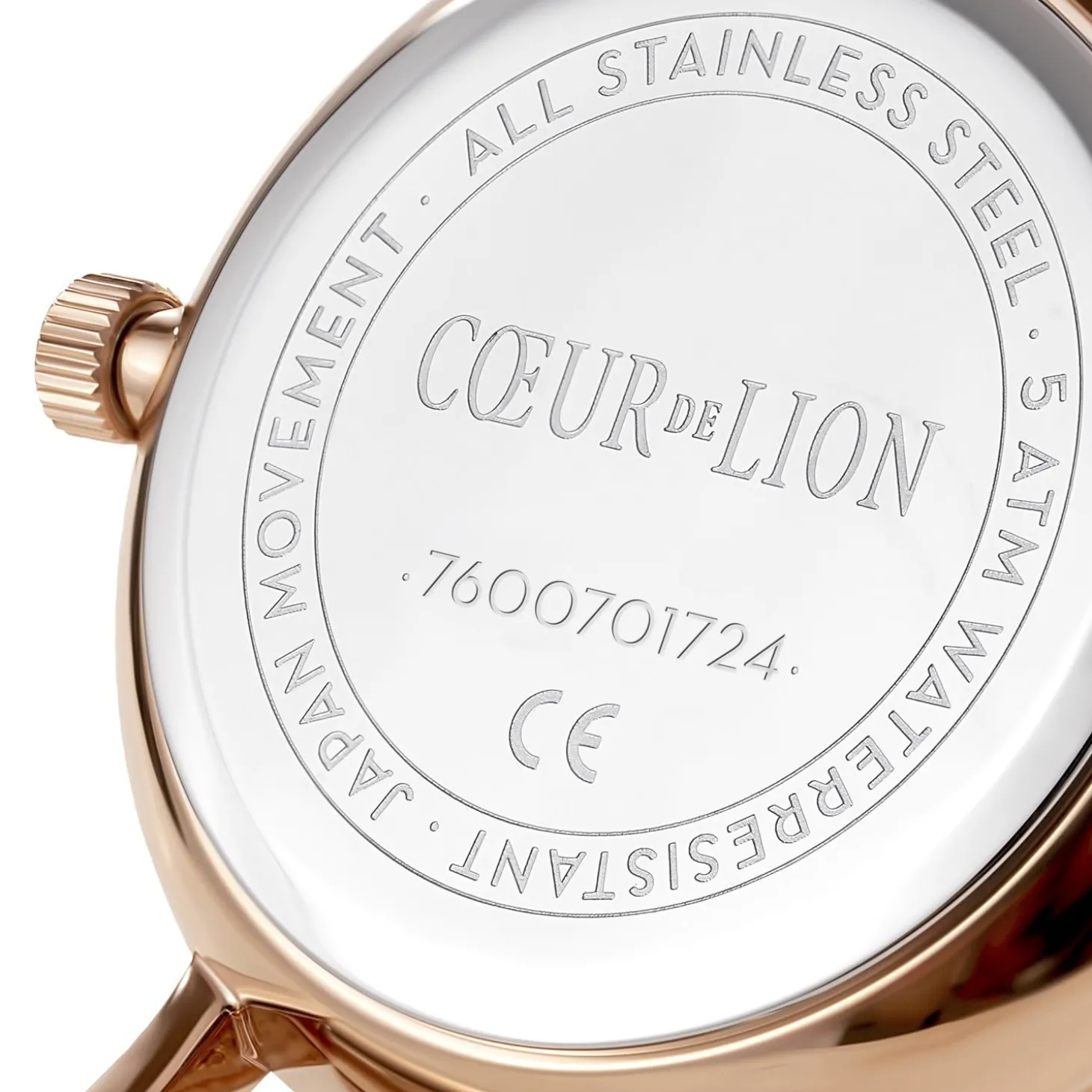 COEUR DE LION Uhren-Uhr Rund Mokka Matt Milanaise Edelstahl Roségold