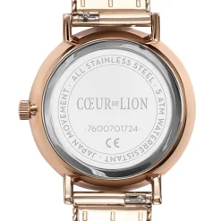 COEUR DE LION Uhren-Uhr Rund Mokka Matt Milanaise Edelstahl Roségold