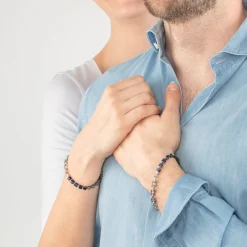 COEUR DE LION Aber-Unisex-Armband Fusion Link Chain Blau