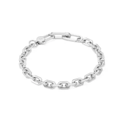COEUR DE LION Edelstahlarmbänder-Unisex-Armband Gliederkette Silber