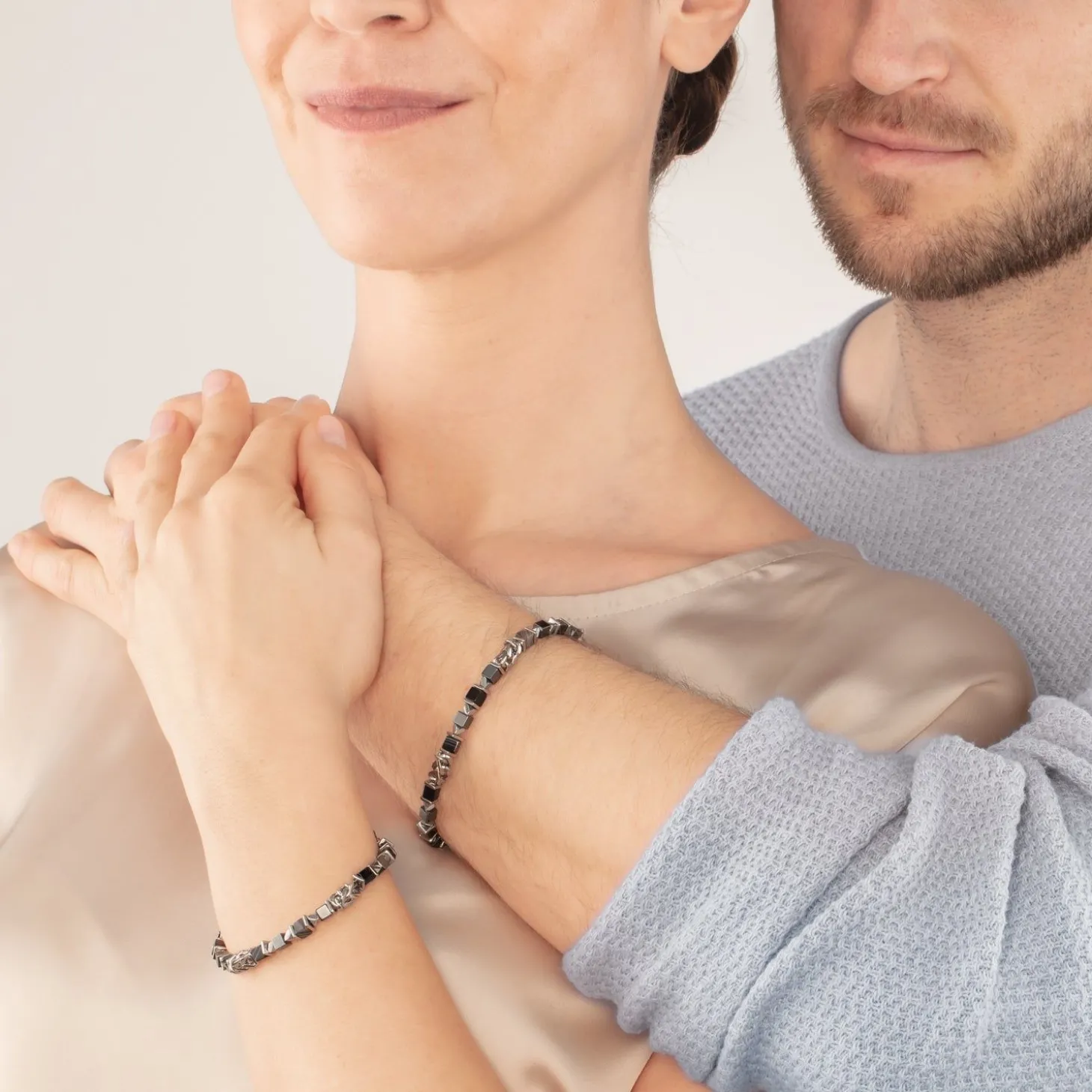COEUR DE LION Unisex Edition-Unisex-Armband Würfel & Kette Schwarz