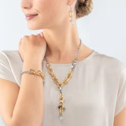 COEUR DE LION Halsketten mit Anhänger-Zweifarbige Halskette „Neptune's Treasure“